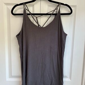Women’s Strappy V-Neck Tank Top - Gray